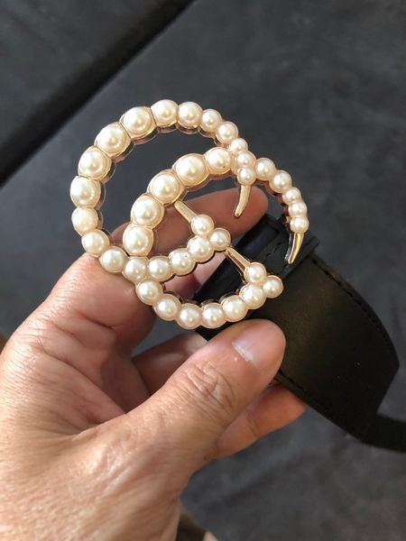 

2019solid letter buckle with original box fashion genuine leather belt belts for men women dress man strap jeans waist belt, Slivery;black