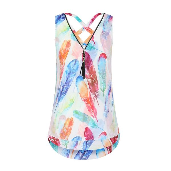 

plus size sleeveless chiffon blouses summer women vest chiffon tank boho solid female blusa beach summer, White