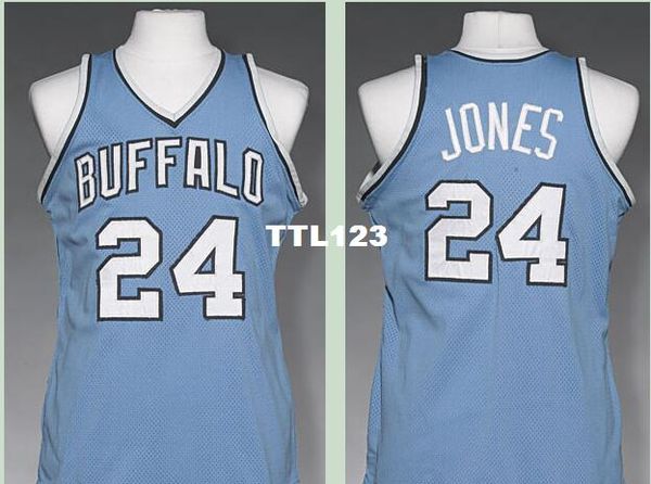 

Men Buffalo #24 Wil Jones 1977-78 Road RETRO Home Mesh fabric Full embroidery Size S-4XL or custom any name or number College jersey