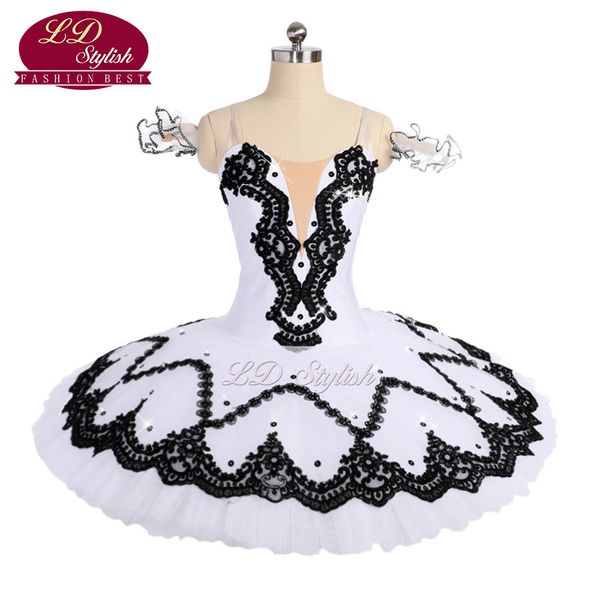 

women white ballet tutu swan lake stage wear classical ballet dance performance competition costumes girls ballet skirt apperal, Black;red