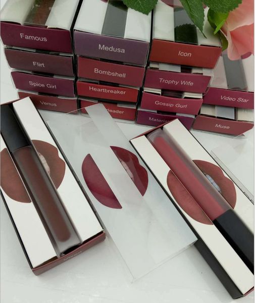 

In tock beauty co metic matte liquid lip tick lip glo makeup waterproof long la ting lipglo trophy wife vixen 13 color choo e