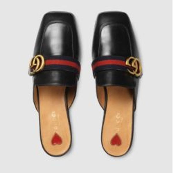 

LEATHER WOMEN SLIPPER BUCKLE PEARL MULE LOAFER Men Women FASHION SHOWS Sandals Slippers Mules Wedges Slides