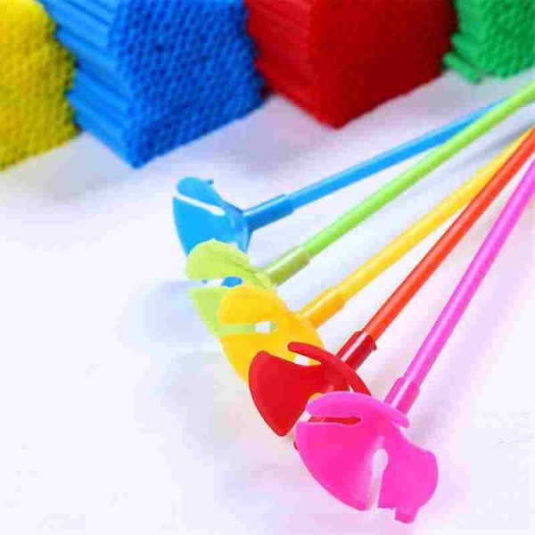 

balloons holder sticks with cup latex balloon stick white pvc rods party supplies party decoration accessories 100pcs/lot