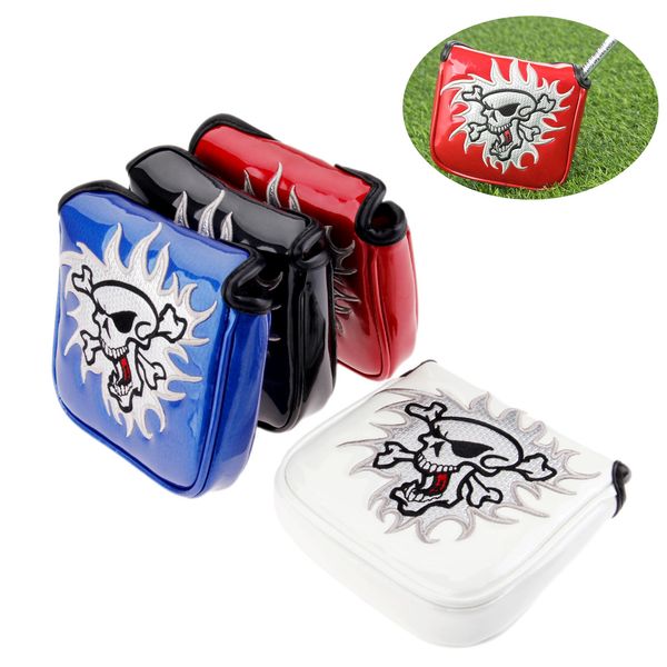 

cover mallet headcover magnetic closure square shape golf club head covers white/ black/ blue/ red