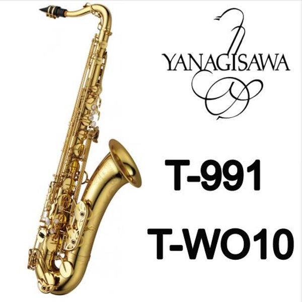 

YANAGISAWA T-991 T-WO10 тенор-саксофон золотой лак B плоский Bb латунь трубка саксофон бренд инструменты с футляром, перчатки для студентов