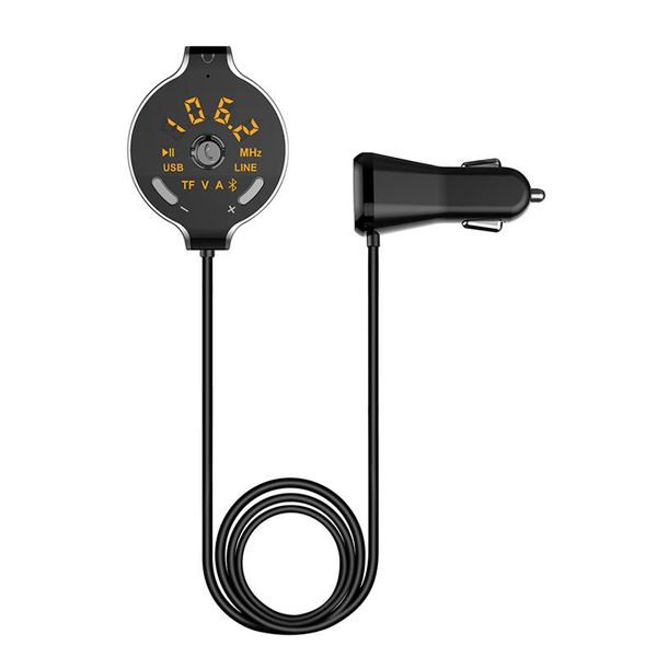 

wireless bluetooth handscar charger fm transmitter radio adapter dual usb charger car kit with tf slot u-disk port
