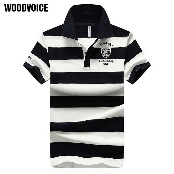 

designer men poloshirt new summer casual striped cotton mens polo contrast color polo shirts polo male camisa 68, White;black