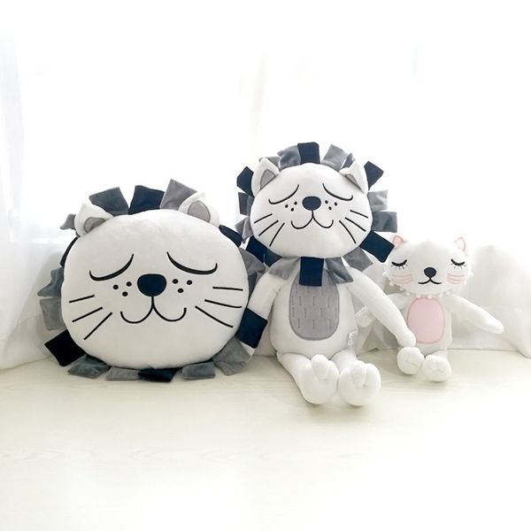 

lion head pillow cat child peace plush toy doll home children room decoration doll