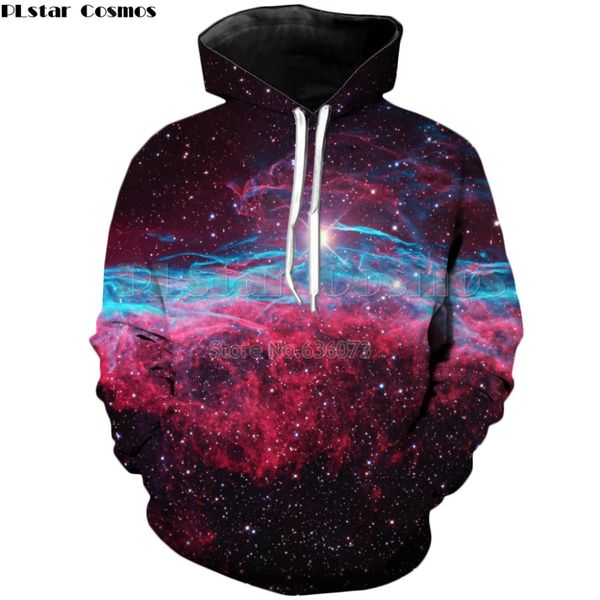 

plstar cosmos space galaxy 3d sweatshirts men/women hoodies with hat print stars nebula autumn winter loose hooded sweatshirt, Black