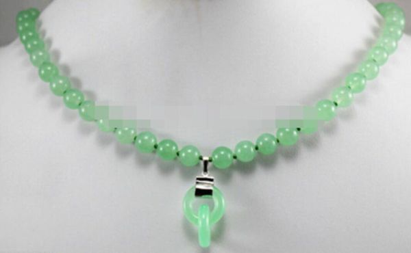 

natural light green necklace pendantnat, Silver