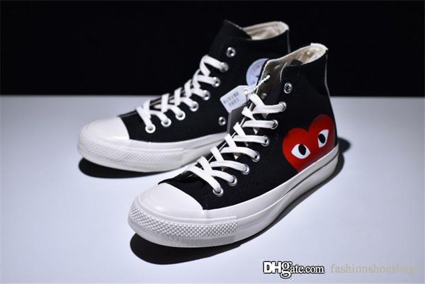 

2018 come cdg de garÃon play x conv chucktaylor hidden heart high cdg trainer hoe neaker with original box