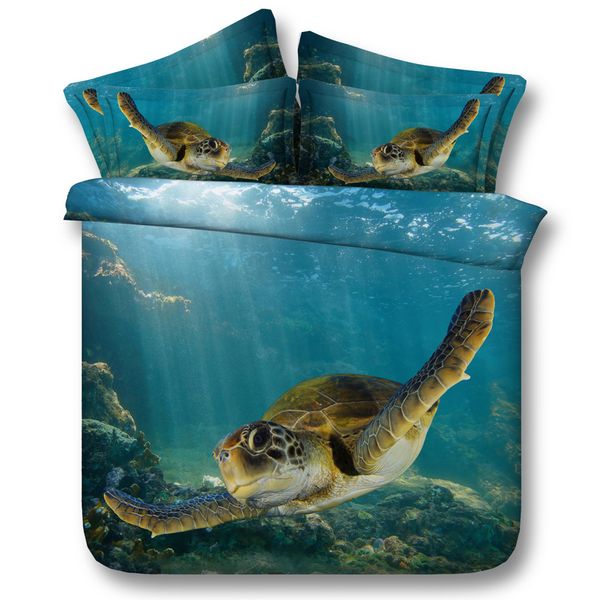 

3D Морские черепахи комплекты постельных принадлежностей под водой пододеяльник