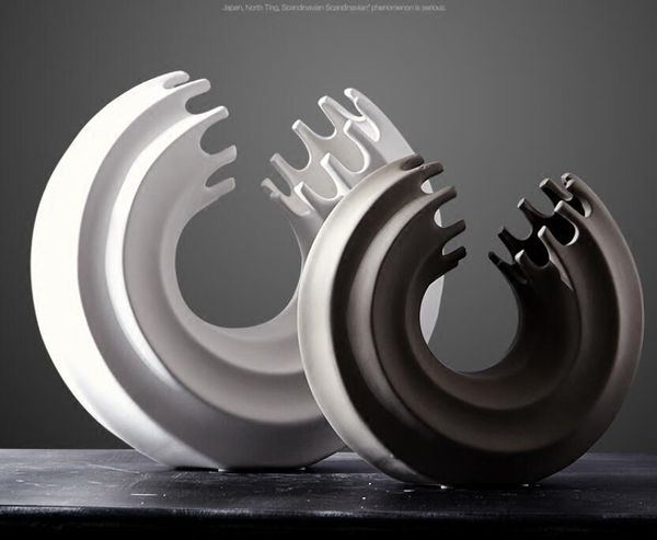 Compre Creativo De Ceramica Donuts Flores Minimalista Jarron