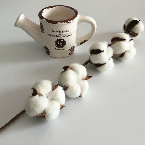 2019 27 Inch Cotton Flower Picks Stems For Farmhouse Decor