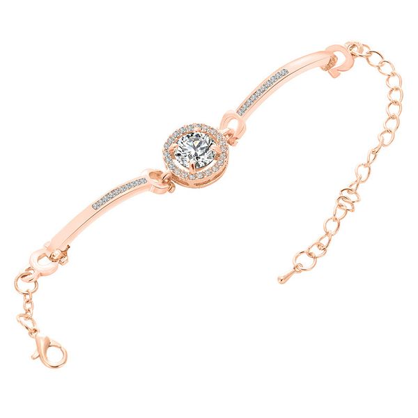 

2018 bracelet gold silver imitation rhinestone charm bracelet & bangles for women party jewelry, Black