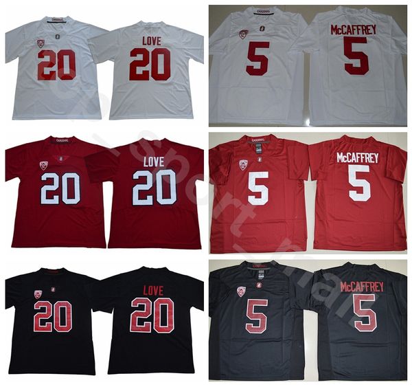

2018 2019 college 20 bryce love jerseys stanford football 5 christian mccaffrey jerseys home red away white black ing