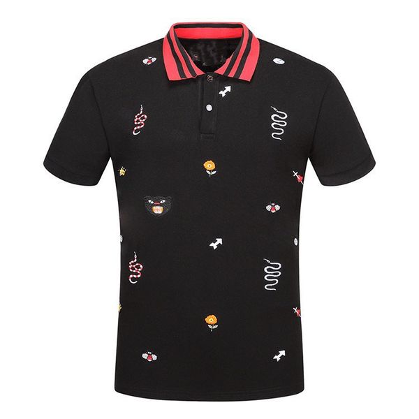 

fashion designer men polos tshirts snake bee male women brand big plus size casual o neck short sleeve summer, White;black