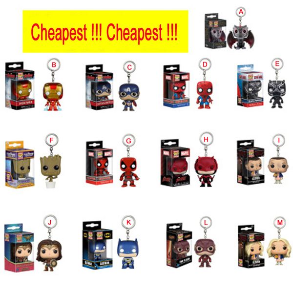 

Funko pop keychain gxhmy marvel uper hero harley quinn deadpool ent grout piderman joker game of throne figurine toy