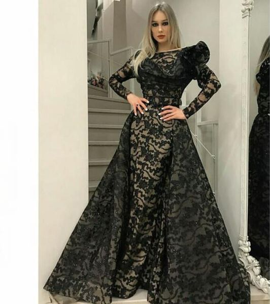 

evening dress long dress o-neck emborided lace long sleeve prom dress customable all sizes cool dazzling u, Red