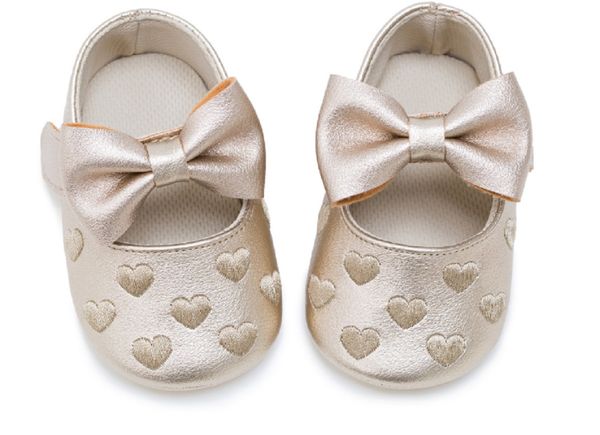 

baby girls shoes pu soft sole bow prewalker 0-18 months