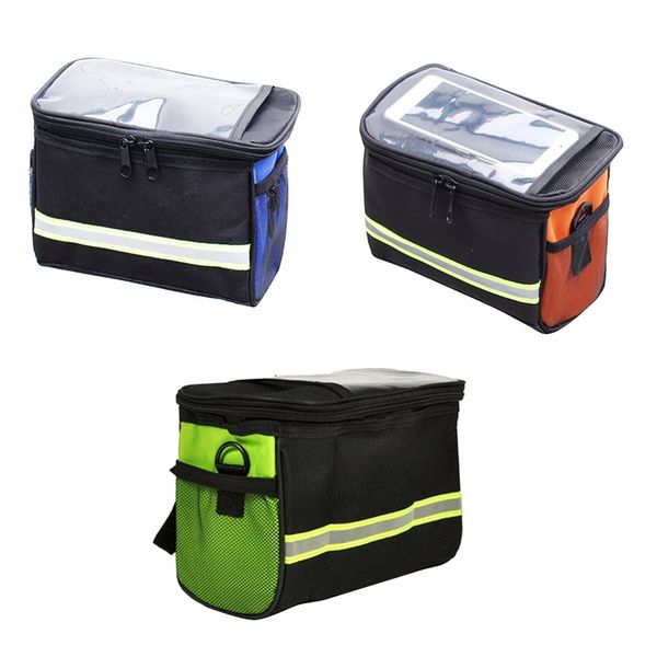 

cycling bags mountain bike front basket pannier bicycle frame tube handlebar travel bag outdoor sport ccessories 20cm*15cm*12cm