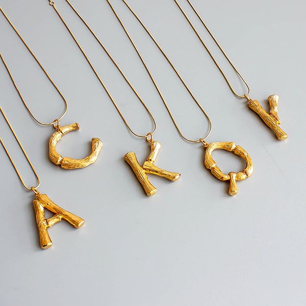 

Wholesale copper Gold Plated letters 26 pendant necklaces