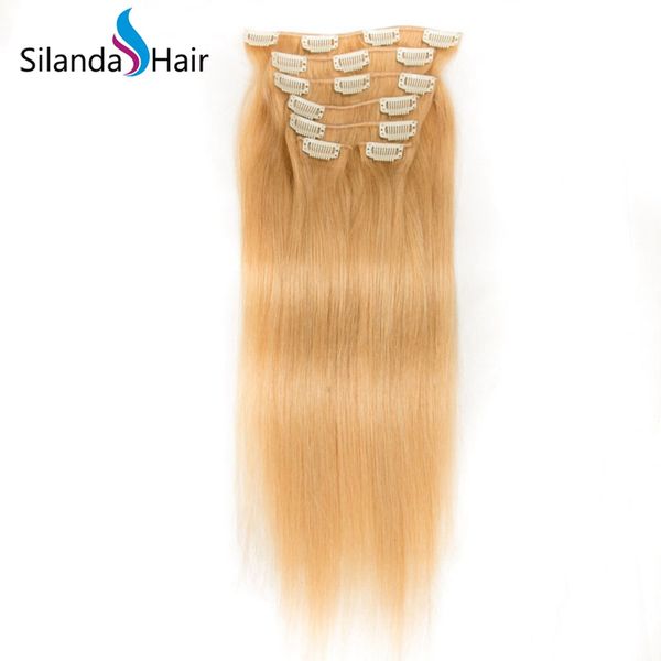 27 Straight Premium Remy Hair Extension Clip In Human Hair