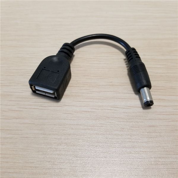 

10pcs/lot dc 2.1mm x 5.5mm adapter to usb type a converter data extension cable male to female black 10cm