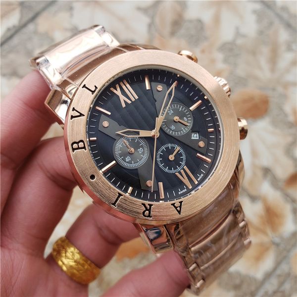 

Luxury brand SOTIRIO mens watches AAA quality stainless steel watch small dial work Chronograph designer fashion waterproof wristwatches