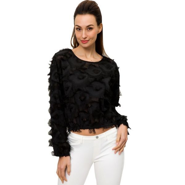 blusa negra elegante