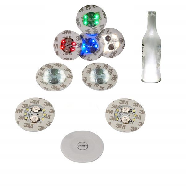 

Wine Bottle Sticker Glowing Coasters LED Coasters Light Up Drink Bottle Cup Mat Holder for Party Club Bars Wedding Decoration