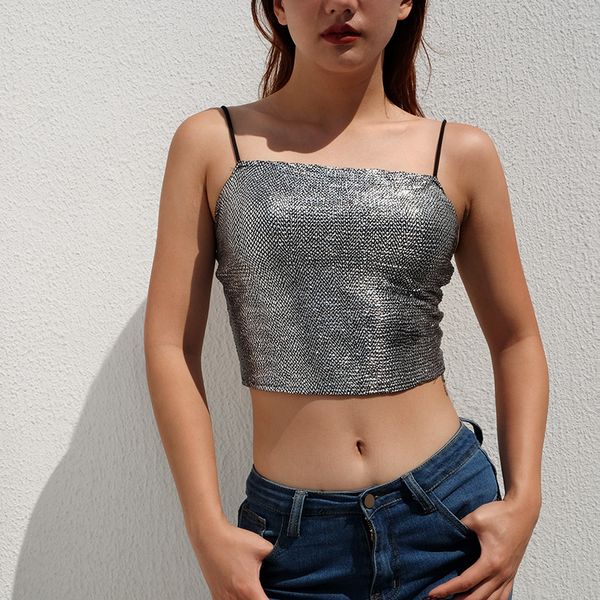 

focal20 streetwear cropped leather tank women summer crop backless slim causal camis female, White