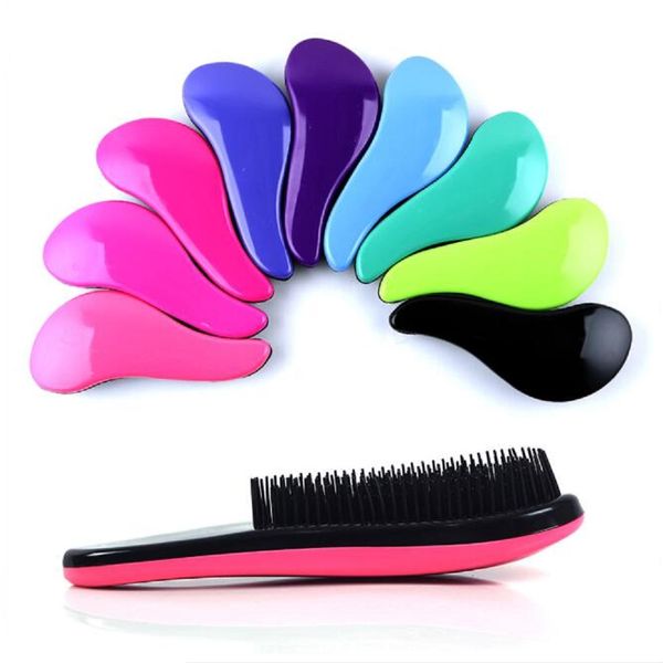 

10pcs wholesale magic detangling handle tangle shower hair brush comb salon styling tamer tool hairbrush, Silver