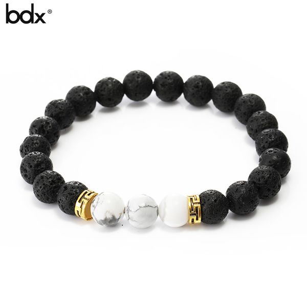 

couples distance bracelet classic natural stone white and black yin yang beaded bracelets for men women friend hot