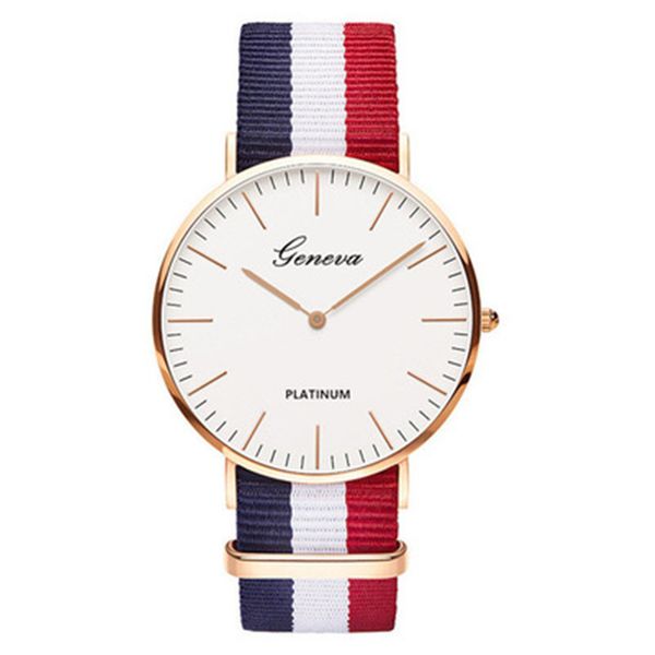 

2018 nylon strap style watch fashion quartz women watch brand watches fashion casual wrist relojes, Slivery;brown