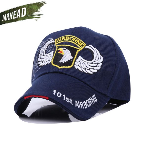 

u.s. 101st airborne outdoor embroidery baseball sport caps summer fans soldier cap adjustable men's tactical hat, Black;white