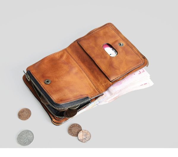 

siku men's leather wallet case fashion men wallets brand coin purse holder male wallet, Red;black