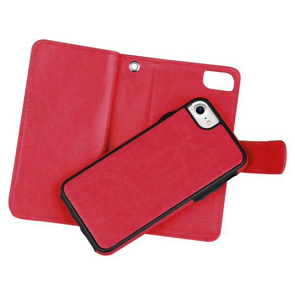 

for iphone 6 case detachable crazy horse oil wax pu leather phone case multi card slots wallet case