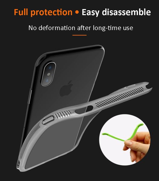 

2018 new arrival tpu +tpe 2 in 1 hybrid dual layer for iphone 8 case clear shockproof phone case for 8 iphone case
