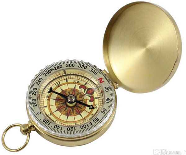 

refined compass g50 luminous copper compass backlit pocket watch gift aiti-brass compass cover special gifts 240pcs