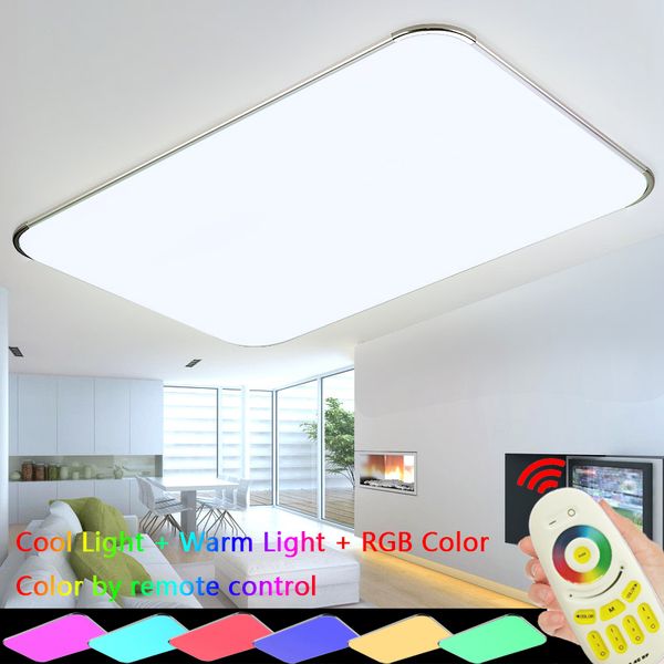 

современный светодиодный потолочный светильник потолочные лампы с 2.4 г радиочастотный пульт дистанционного управления затемнения rgb красоч