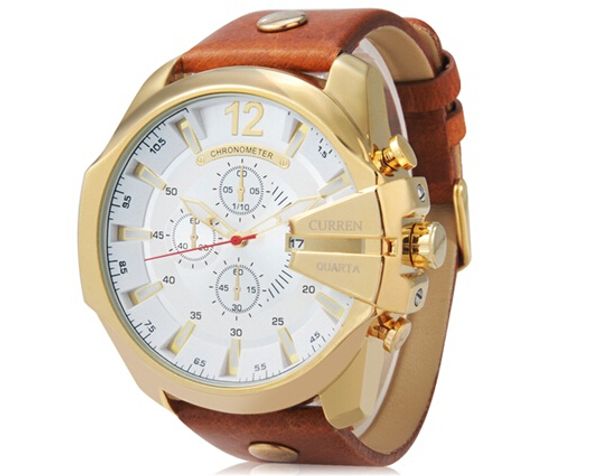

2017 relojes curren men's sports quartz watches mens watches leather wristwatches relogio men 8176, Slivery;brown