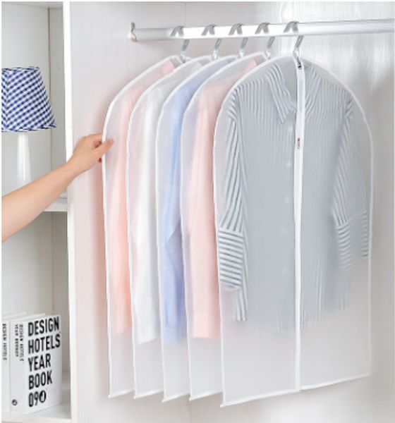

transparent wardrobe storage bag clothing dustproof bag jacket coat dress dustproof cover clear garment hanger bags