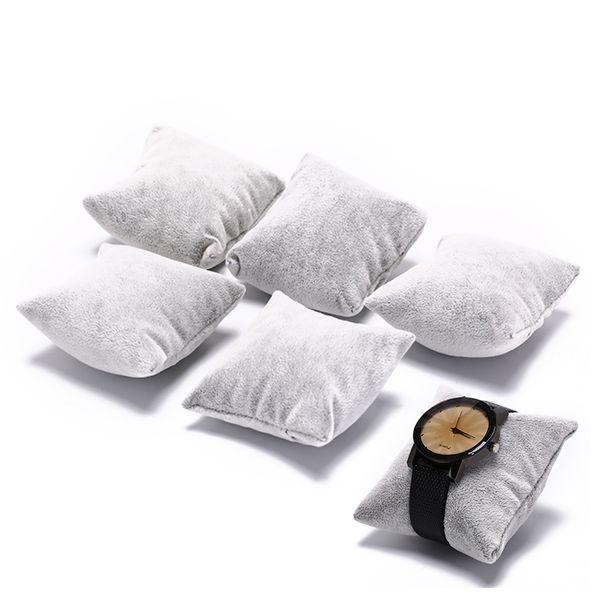

5pcs new sale bracelet bangle watch pillow holder for jewelry watches case box velvet & cotton jewelry packaging & display, Black;blue