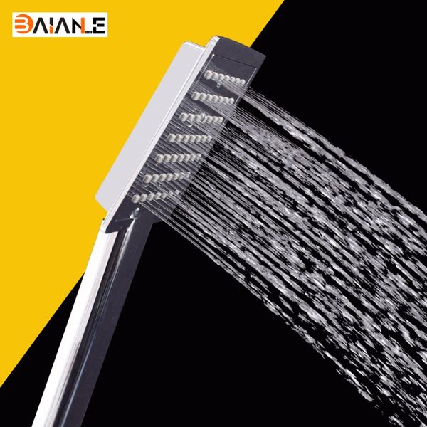 

water saving shower heads abs plastic handheld square bath shower head filter water spray nozzle duche bathroom accessories