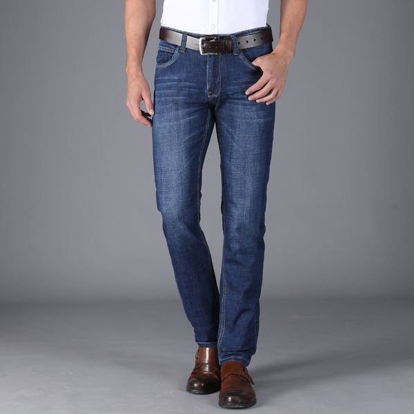 

nigrity men's classic denim blue jeans fashion casual jeans straight-cut low elasticity long trousers sell