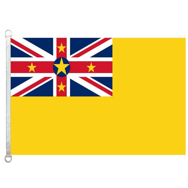 

niue flag,90*150cm ,100% polyester, banner,digital printing