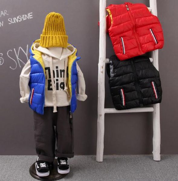 

winter kids girls boys snow jackets baby boys/girls white duck down jackets overall children sleeveless hooded children clothes, Blue;gray