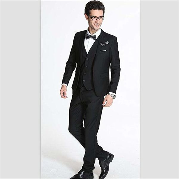 

setwell blue satin clasic fit mens suits custom 3 pieces mens wedding suits one button tuxedos pants suit, Black;gray
