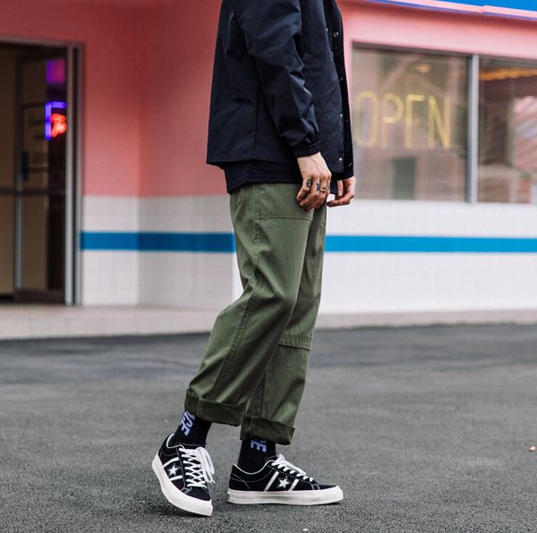 

Men's Stitching Casual Pants Men Original Brand Street Hip Hop New Fashion Straight Pants